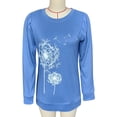 thumbnail image 3 of Camiseta de cuello redondo para mujer, camiseta de cuello redondo para mujer, camiseta informal de manga larga para mujer, camiseta de manga larga con cuello redondo para mujer, confiable y duradera, 3 of 3