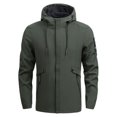 thumbnail image 3 of Men Autumn&Winter Long Sleeve Pockets Coats Hooded Blouse Jacket, 3 of 4