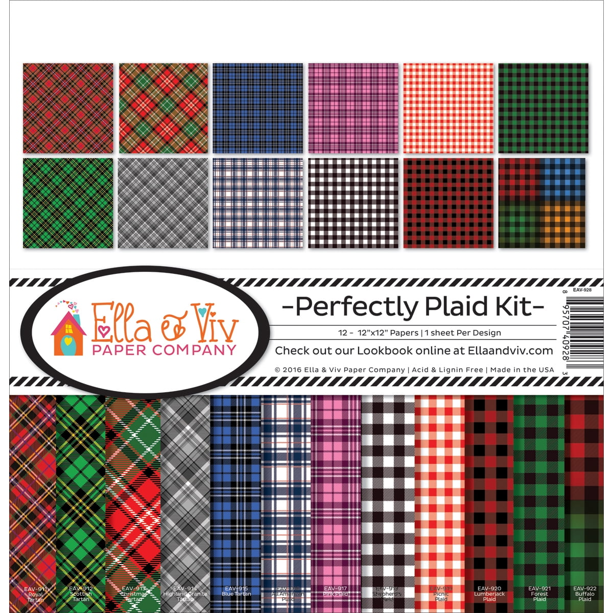 Ella & Viv Collection Kit 12' x 12' - Perfectly Plaid