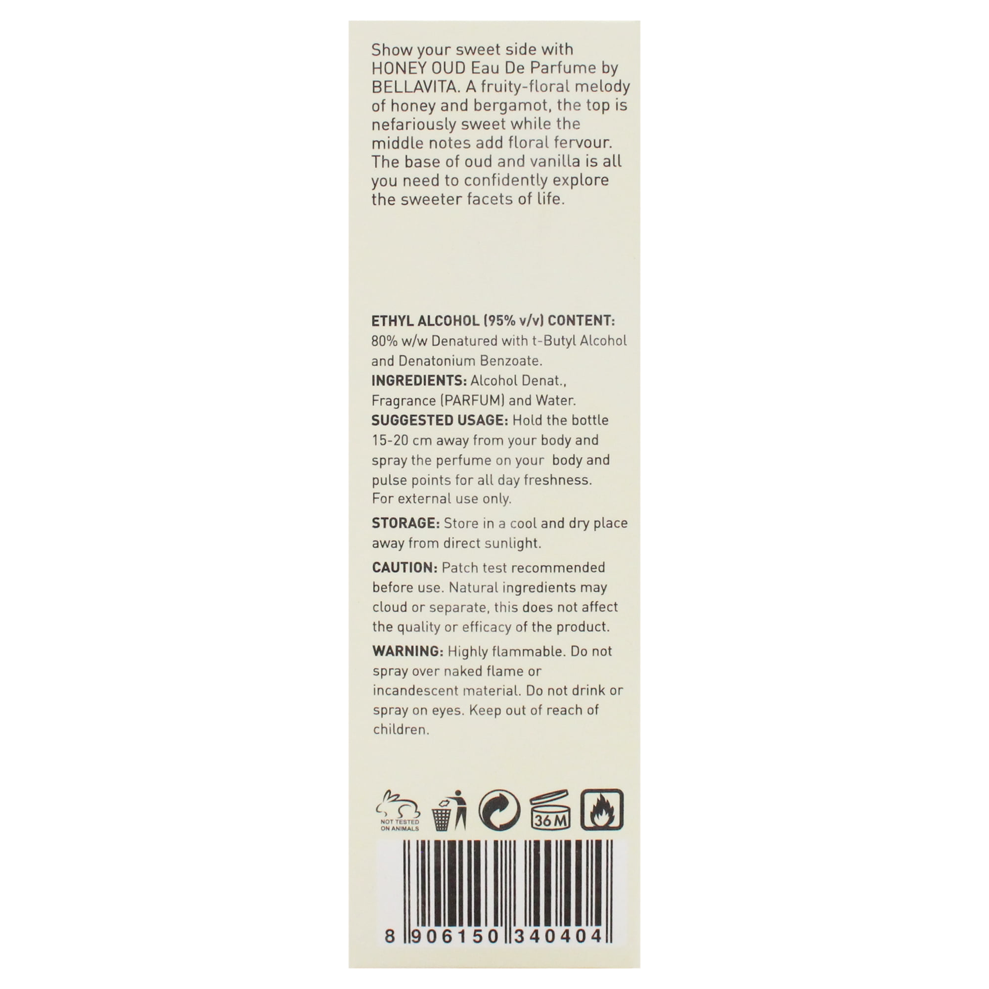 BELLAVITA HONEY Oud Unisex, Perfume for Women and Cologne for Men, 3.38 oz