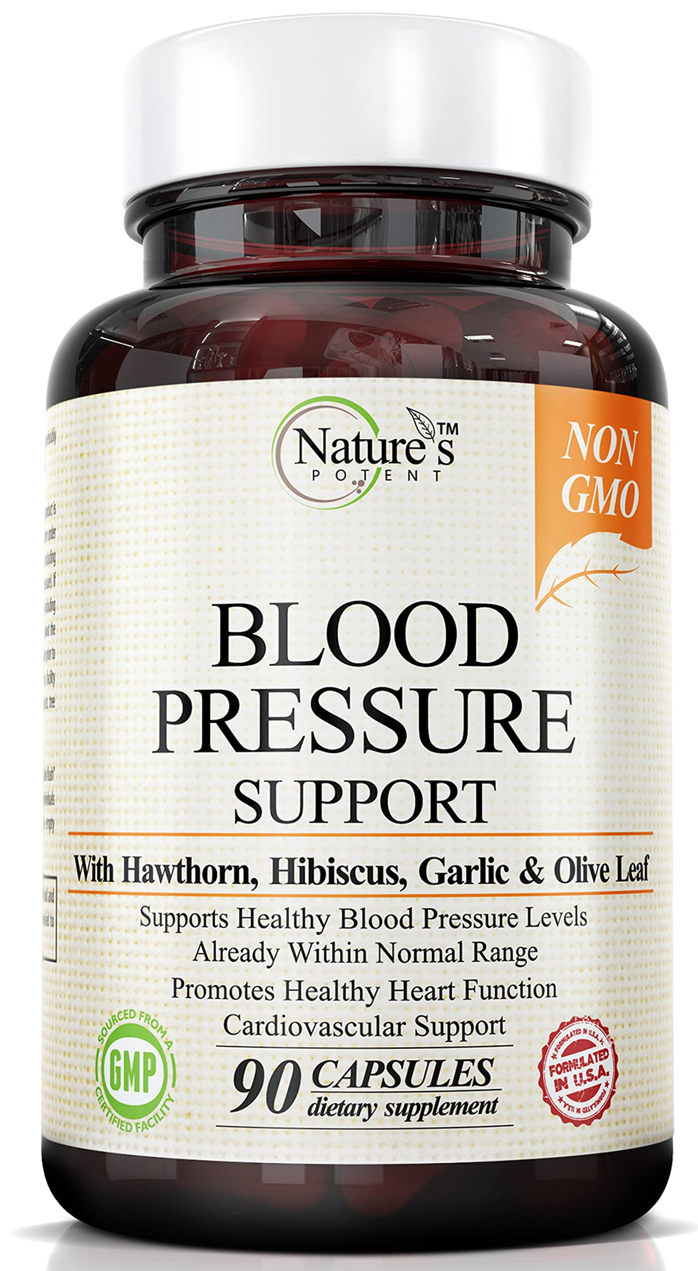 Nature's Potent Blood Pressure Support Supplement Daily Heart Health