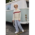 thumbnail image 5 of Arshiner Boy's Cable Knitted Sweater Half Zip Lightweight Casual Pullovers, 5 of 6