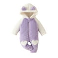 thumbnail image 2 of BONIXOOM Children'S Clothing On Sale Girls Clothes Toddler Outfits Fashion Spring Round Neckline Pull-On Solid Long Sleeve Jumpsuit Purple 18M, 2 of 7