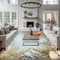 thumbnail image 3 of 6'x9' Area Rugs, Blue Beach Coastal Indoor Outdoor Area Rug for Living Room Bedroom, Beach Coral Shell Nautical Lobster Washable Bathroom Rugs Kitchen Floor Carpet Mats Home Decor Aesthetic, 3 of 8