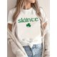 thumbnail image 2 of A Women'S Casual Round-Neck St. Patrick'S Day T-Shirt Featuring Green Lettering with a Shamrock Design, Short Sleeves, Machine Washable, Suitable for All Seasons, And a Regular Fit., 2 of 8