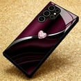 thumbnail image 3 of Sparkling Heart Hard Case for Samsung, Luxury Heart Phone Case for Samsung Galaxy, Shockproof Tempered Glass Protective Cove (Black,S26 Plus), 3 of 5