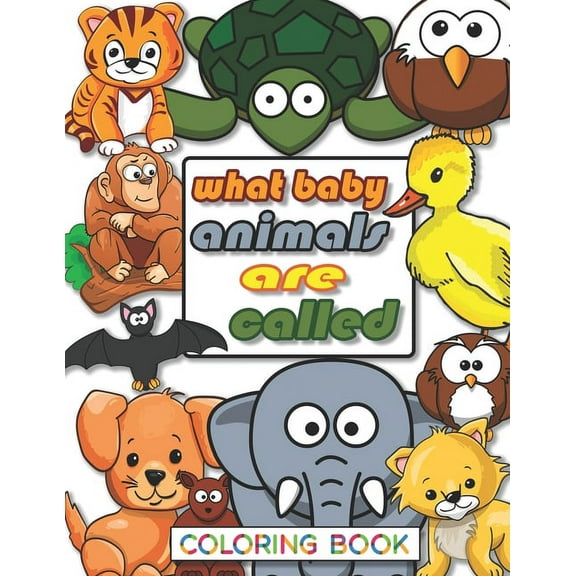What Baby Animals Are Called: Coloring Book for kids aged 3-10. Best way to learn your child baby animals names also is perfect gift for a child tha