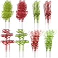 thumbnail image 2 of 32 púas para árbol de Navidad con purpurina, tallos de agujas de pino artificiales con ramas de bayas rojas y verdes, púas florales navideñas brillantes con ramitas rizadas para manualidades de decora, 2 of 6
