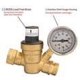 thumbnail image 2 of Water Pressure Regulator for RV Camper, Adjustable Brass RV Water Pressure Reducer with Gauge and Stainless Screened Filter, 2 of 5