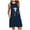 Navy, variant on 2025 Clearance! asdoklhq Womens Plus Size Clearance Dresses,Womens O-Neck Pocket Printing Sleeveless Casual Nightdress Dresses