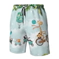 thumbnail image 4 of Pofeuu Animals Riding Across The Sky Prin Men's Swim Trunks Quick Dry Bathing Suit Swimming Board Shorts Mesh Lining Beach Swimwear-Large, 4 of 6