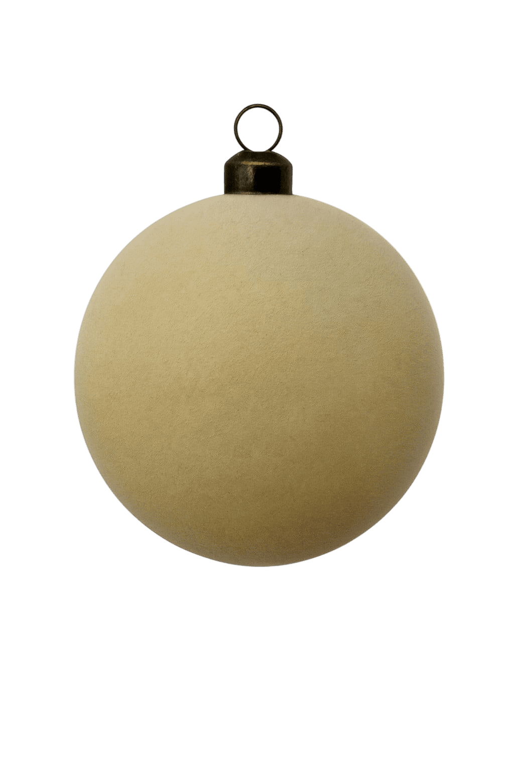 10 Count Tan Flocked Christmas Ornaments, 4.3 in, by My Texas House