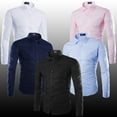thumbnail image 5 of FNNMNNR Men‘s Formal Long Sleeve Button Up Shirt Slim Tops M-XXXL, 5 of 8