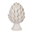 thumbnail image 6 of Decorative Object Ceramic Ceramic Artichoke-Inspired Shape Boho Home Office Bedroom Living Room Decor - 10" Ivory & Tan, 6 of 10