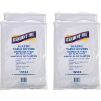 Genuine Joe Plastic Rectangular Table Covers (10328CT)