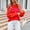 Red#3, variant on Fesfesfes Women's Casual Blouses Fall Winter Warmkeeping Long Sleeved Round Neck Knitted Sweater Priting Contrast Color Fashion Tops(Khaki#1,S)