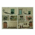 thumbnail image 1 of Italian Cutting Board, Pictures of Italy Lifestyle Old Classic Shutter Window Stone Houses Print, Decorative Tempered Glass Cutting and Serving Board, Small Size, Multicolor, by Ambesonne, 1 of 1