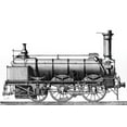 thumbnail image 2 of Sophie 6 32x23 Gold Ornate Wood Framed with Double Matting Museum Art Print Titled - Locomotive Train Engraving Vintage, 2 of 4