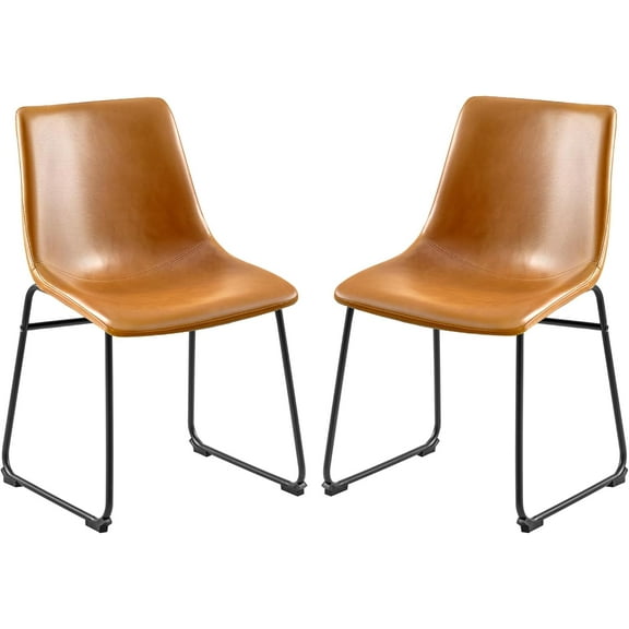 VibrantEcho Bar Stools 18 Inches Counter Height Stool Set of 2, Dining Chairs, PU Leather Bar Chairs with Back, Modern Industrial Armless Stools for Kitchen Island, Bar, Pub