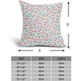 thumbnail image 4 of Spring Daisy Floral Pillow Covers 18X18 Inch Pale Pink Blue Vintage Flowers Decorative Pillow Cases Set of 2 Block Print Cotton Linen Throw Pillows Farmhouse Decor For Sofa Couch Cushion Outdoor, 4 of 6
