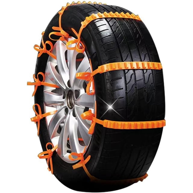 Paquete De 20 Cadenas Para Neumáticos De Nieve, Reutilizables, Antideslizantes, Cadenas Para Ruedas De Invierno Para Automóviles, Cables Universales, Cinturones Para Neumáticos, Color Naranja, Antides