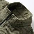 thumbnail image 6 of Timoontee Corduroy Jacket for Men Fall Winter Thcikened Thermal Warm Jacket Coat Solid Pocket Long Sleeve Lapel Collar Button Workwear Jackets Army Green M, 6 of 9