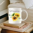 thumbnail image 2 of Bible Verse Mug for Women & Men Sunflower Scripture Mug, Sunflower Christian Coffee Cup, Inspirational Gift for Family, Friends, Brothers And Sisters Ceramic Coffee Mug 11oz, 2 of 7
