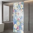 thumbnail image 3 of Blue Spring Floral Window Privacy Film, Pink Flowers Elegant Botanical Farmhouse Static Cling UV Sun Blocking Tint Film Heat Control Windows Films for Bedroom Bathroom, Window Stickers 29.5"x78.7", 3 of 7