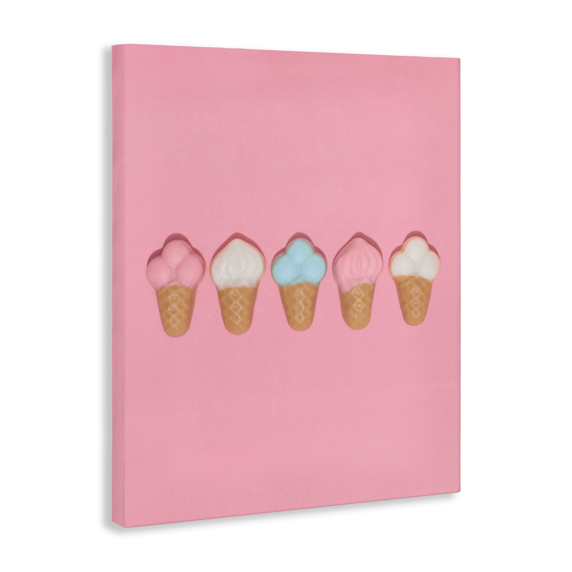 Stupell Industries Pink Ice Cream Candy Canvas Wall Art, design by LISH Creative