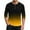 Yellow, variant on Mens Gradient Henley Shirts 3/4 Sleeve Crew Neck Casual Pullover Baseball Raglan Tops Fashion Button T-Shirts