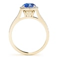 thumbnail image 7 of 1.35 Ct Halo Unique Design Blue Diamond Engagement Wedding Ring - 14K Gold, 7 of 7