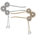 thumbnail image 1 of Miangastore 2 Pcs Épingle à Cheveux Fleur Alliage Doré Style Rétro Maintien Cheveux Femmes Noël, 1 of 8