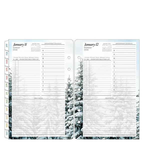 FranklinCovey Seasons One Page Per Day Ring-bound Planner (Jan 2026 - Dec 2026, Classic Size)
