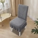 thumbnail image 4 of Fundas De Silla De Poliéster Funda elástica para silla con diseño de flechas en gris oscuro, con falda de jacquard, para taburetes de comedor y sala de estar (1 unidad) JASKFLY, 4 of 9