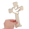 thumbnail image 4 of 10 figuras de cruz de madera con base, cruz de madera para centros de mesa., 4 of 7