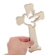 thumbnail image 4 of 10 figuras de cruz de madera con base, cruz de madera para centros de mesa., 4 of 7