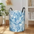 thumbnail image 5 of Blue Abstract Water Ripples Print Extra Large Foldable Laundry Basket  Stylish  Easy to Use for Bedroom Bathroom  Laundry Room  Oxford Fabric Storage Bin, 5 of 9