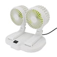 thumbnail image 1 of Car Fan, Powerful Dual Heads ABS PP PC USB Portable Vehicle Cooling Fan  for RV White, 1 of 7