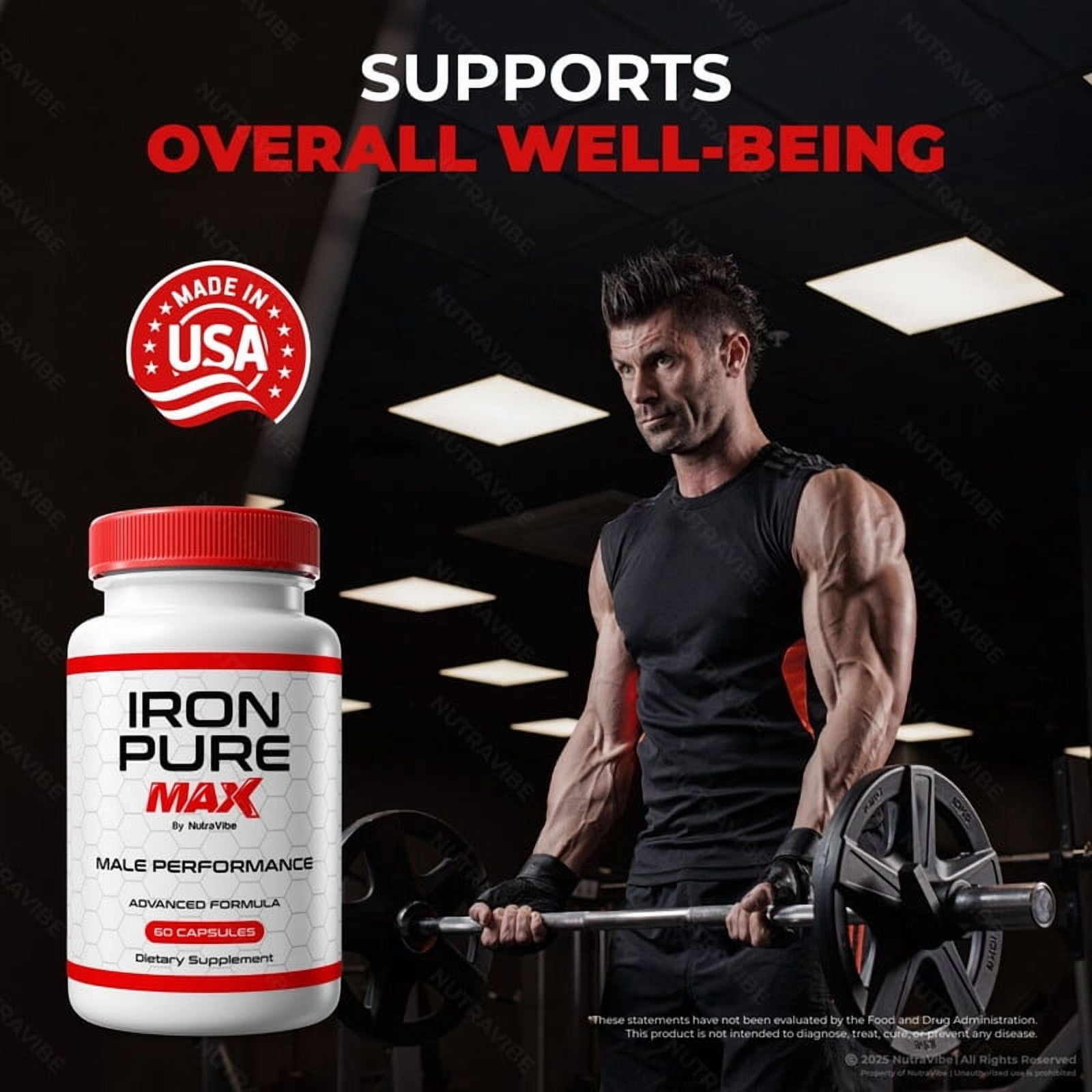 (3 Pack) Iron Pure Max – Original IronPure Max Capsules with a Natural Daily Blend for Energy & Wellness |Clean, Gentle, Easy-to-Swallow Pills (180 Capsules)