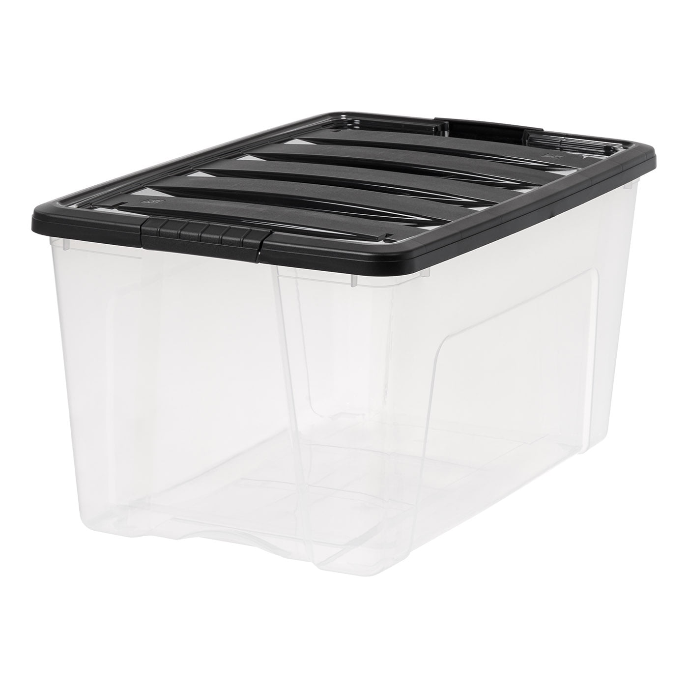  IRIS USA 72 Quart Stackable Plastic Storage Bins with Lids and  Latching Buckles, 4 Pack - Clear, Containers with Lids and Latches, Durable  Nestable Closet, Garage, Totes, Tub Boxes Organizing : Everything Else