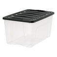 thumbnail image 2 of IRIS USA 72 Quart Stackable Plastic Storage Bins with Lids and Latching Buckles, 2 Pack - Clear/Black, Containers with Lids and Latches, 2 of 3