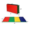 thumbnail image 3 of Costway 4'x10'x2" Gymnastics Mat Yoga Mat Folding Panel Thick Gym Multicolor, 3 of 10