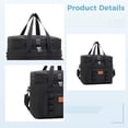 thumbnail image 3 of Large Capacity Cooler Bag, Double Layer Insulated Camping Cooler Bag with External Strap, Side & Front Pockets, Bottle Opener, DIY Area, 17.5 x 10.6 in / 44.5 x 27 cm for Picnics, BBQs, Travel, 3 of 5