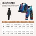 thumbnail image 4 of Rateoe Vibrant Fluid Motion Art Pattern Womens Pajamas Set Long Sleeve Sleepwear Button Down Nightwear Soft Cotton Pj Lounge Sets-XX-Large, 4 of 7