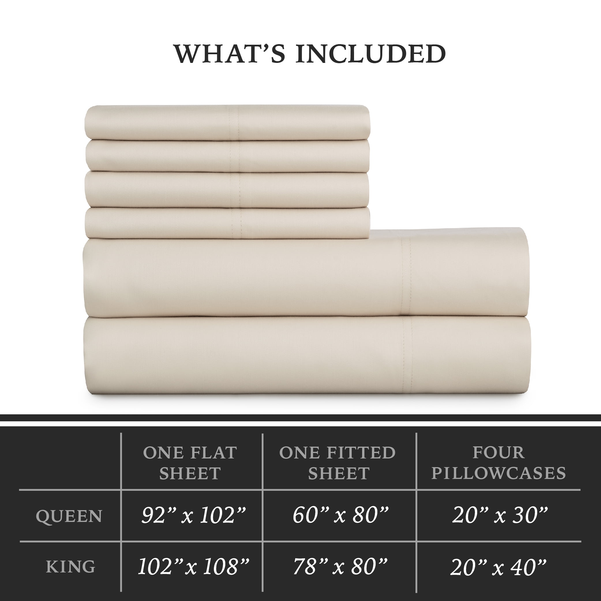 Hotel Style 1000 Tread Count Ivory Sugar Egyptian Cotton Luxury Bed Sheet Set, King