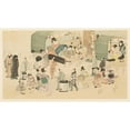 thumbnail image 2 of Shiichi Tajima 18x12 Black Ornate Wood Framed Double Matted Museum Art Print Titled - Masterpieces Selected from the Ukiyoyé School, Pl.10 (1906), 2 of 5