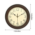thumbnail image 3 of Retro Silent Non Ticking Round Classic Clock Quartz Decorative Battery Operated Wall Clock For Living Room Kitchen Home 12 Inch Bronze, 3 of 6