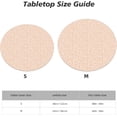 thumbnail image 2 of Round Fitted Tablecloth 44 Inch, Cute Small Beige Flower Round Table Cover Water Resistant Table Cloths Fabric Tablecloth for Dining, Party, Buffet, Wedding, 2 of 8