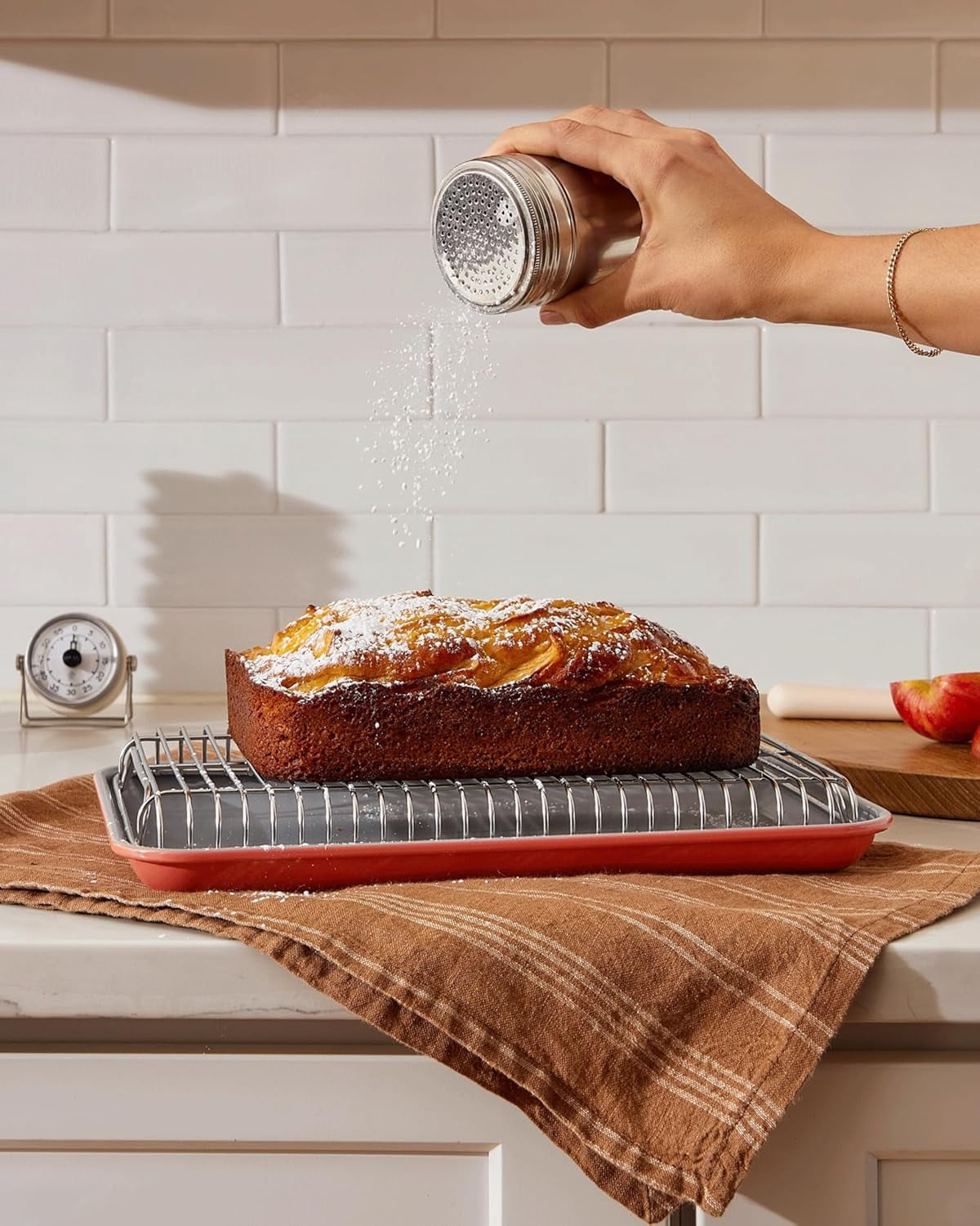 Caraway Non-Stick Ceramic Baking Sheet & Cooling Rack - Ceramic Coated - Perfect for Baking, Roasting, and More - Small (13" x 9") - Gray