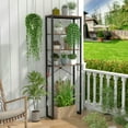 thumbnail image 4 of Costway 4-Tier Over the Toilet Storage Rack Freestanding Bathroom Organizer Rustic Brown, 4 of 10